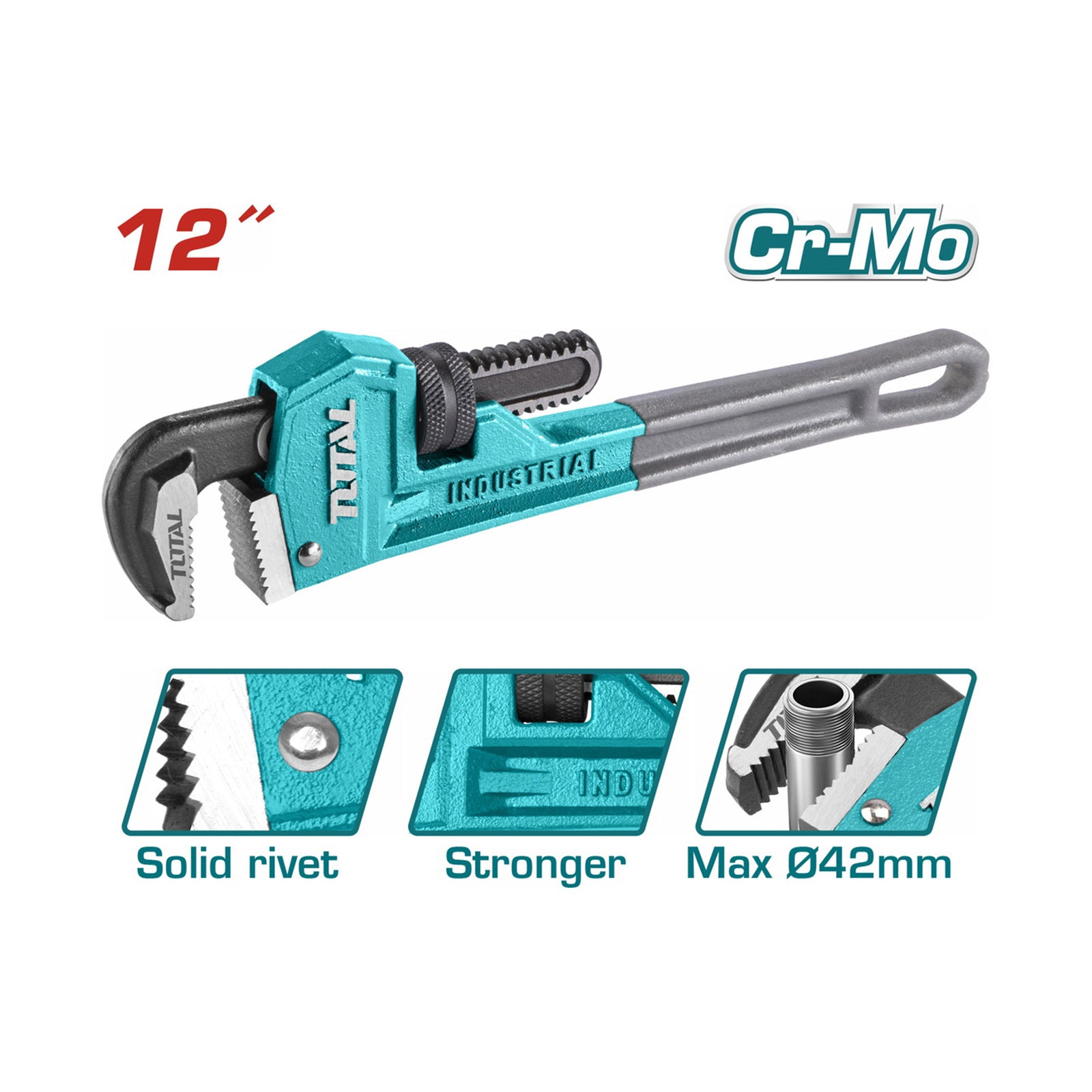 Pipe wrench 12" TOTAL